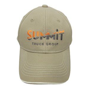 Summit Truck Group Khaki Strapback Cap Trucker Baseball Hat Embroidered Logo
